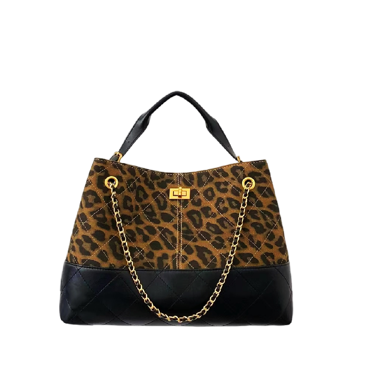 Leopard Chain Tote Bag