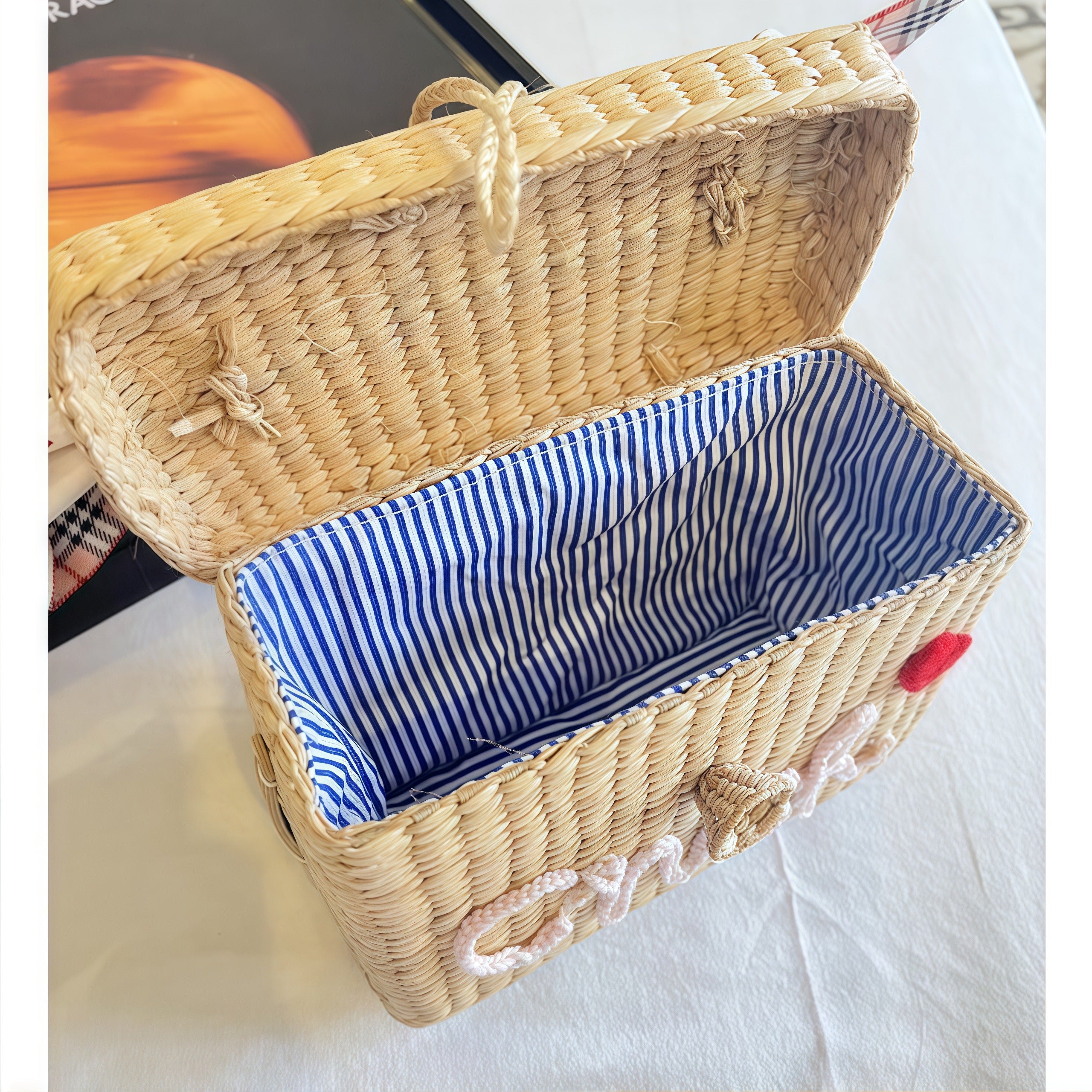 Handwoven Button Box Bag