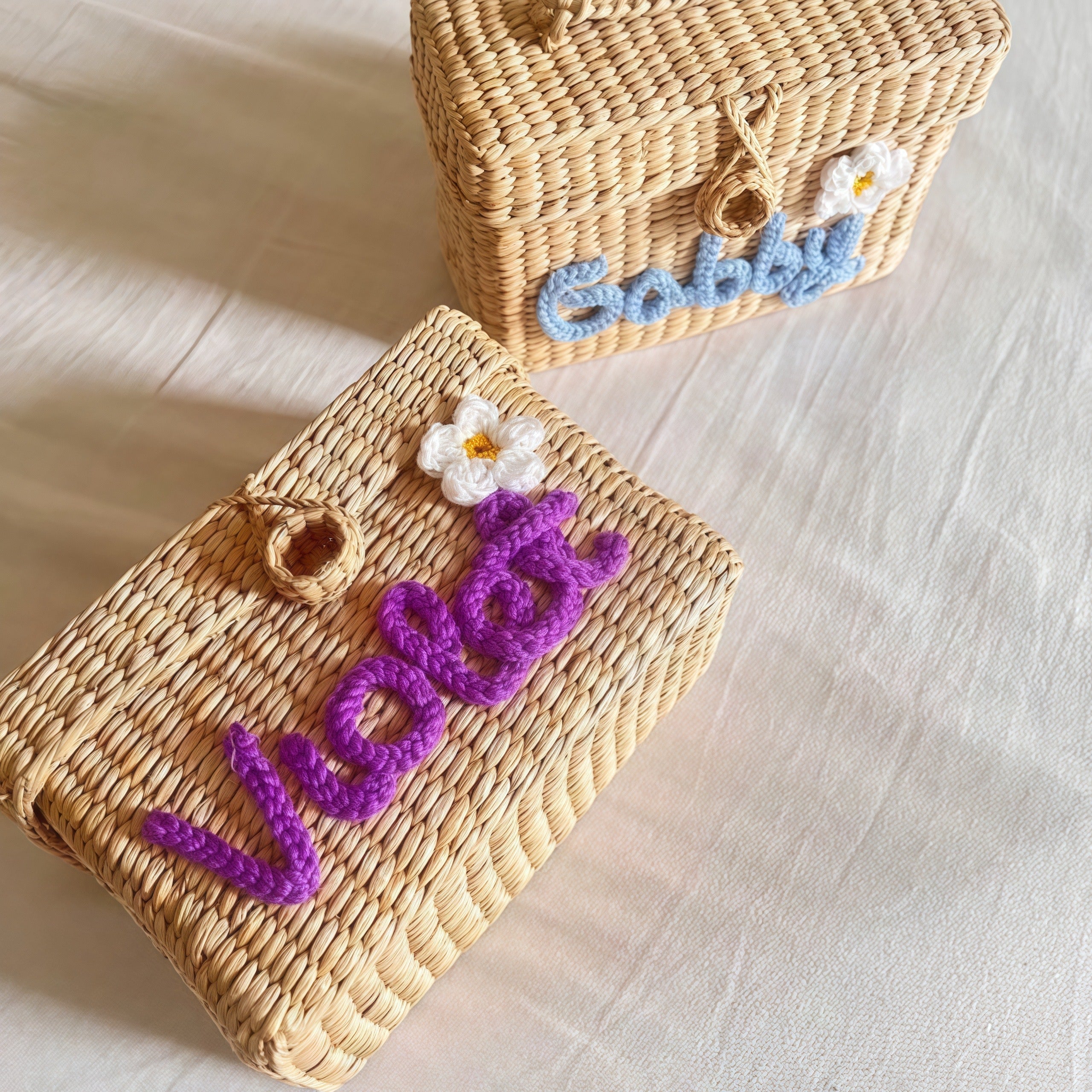 Handwoven Button Box Bag