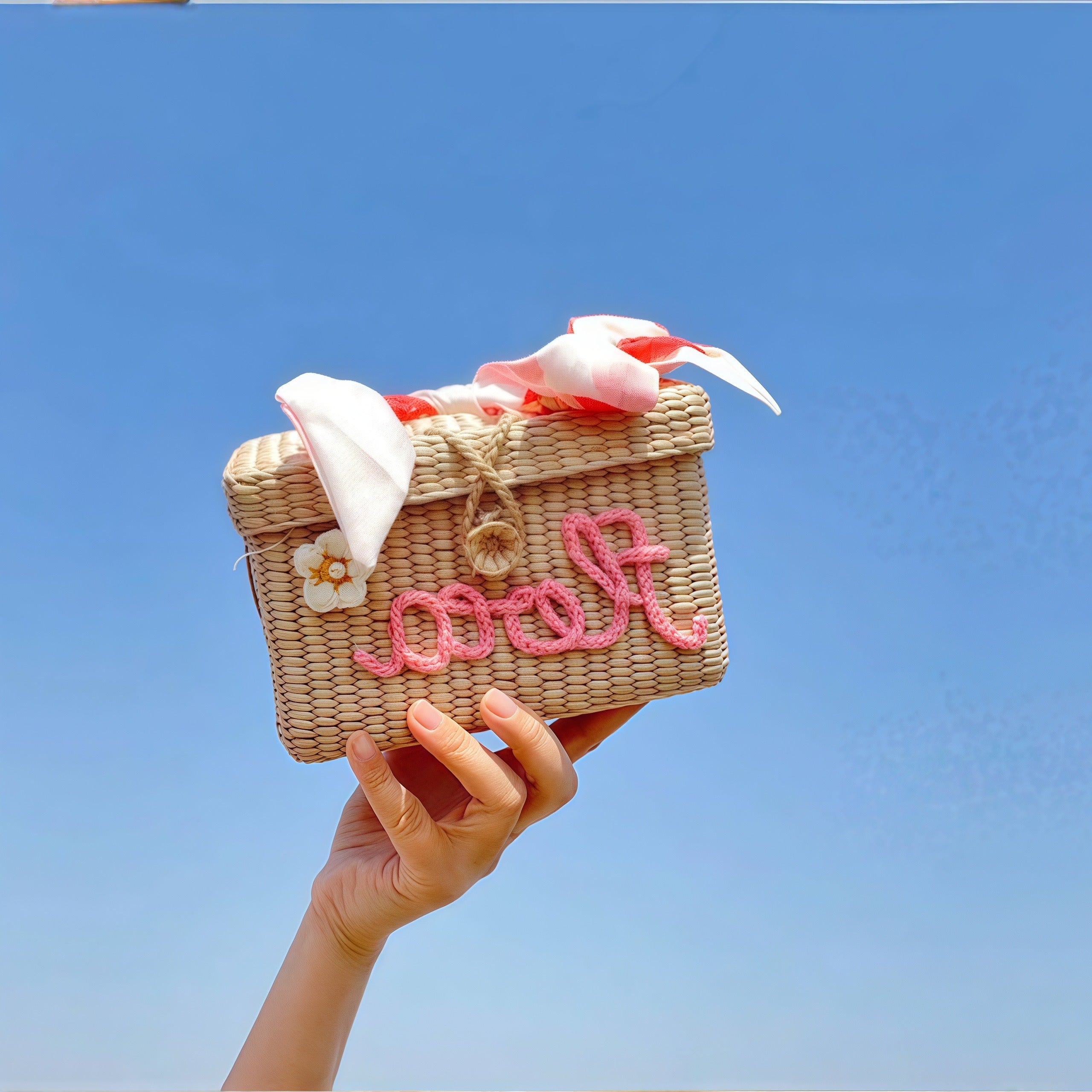 Handwoven Button Box Bag