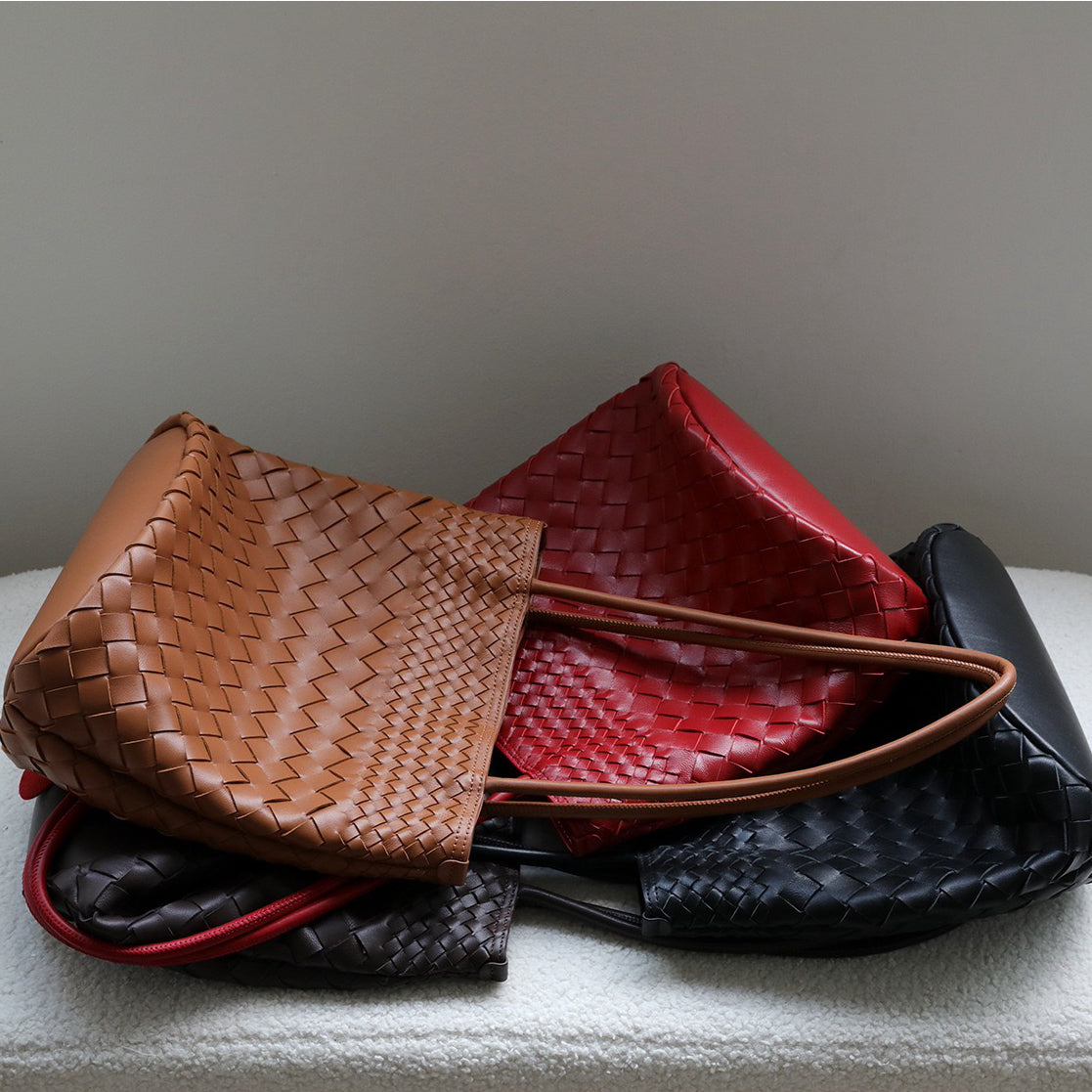 Mira Woven Bucket Bag