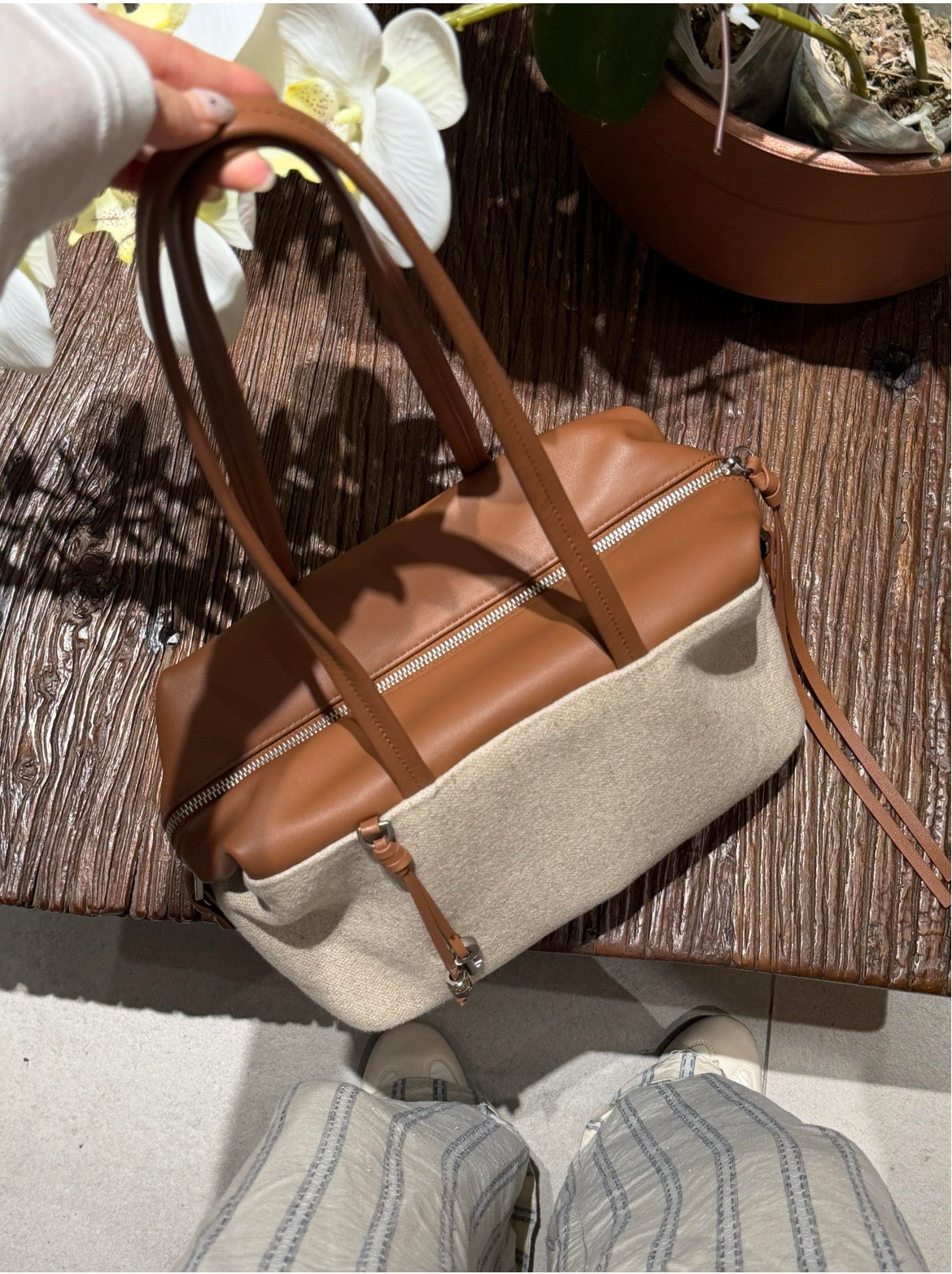 Convertible Leather Boston Bag | Terin Boston Bag