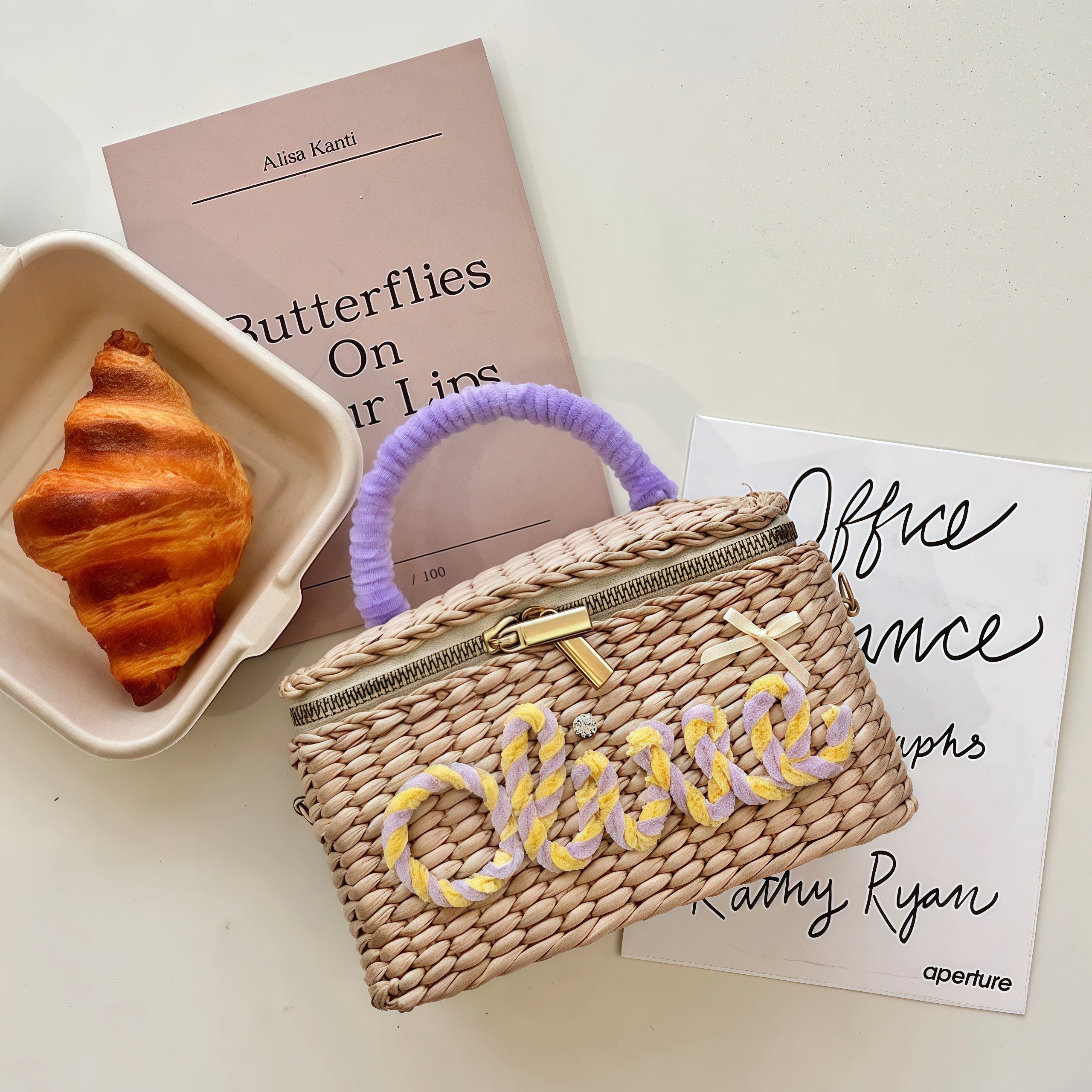 Handwoven Zipper Box Bag