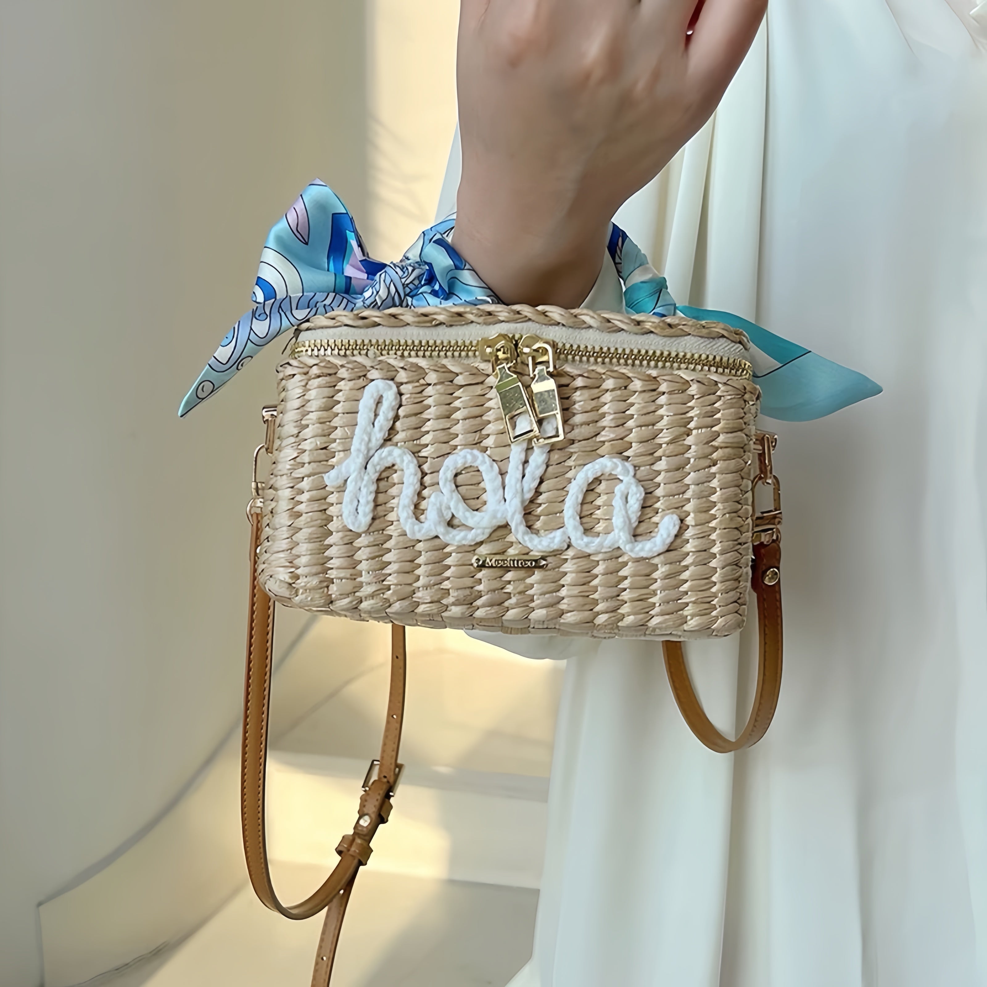 Handwoven Zipper Box Bag