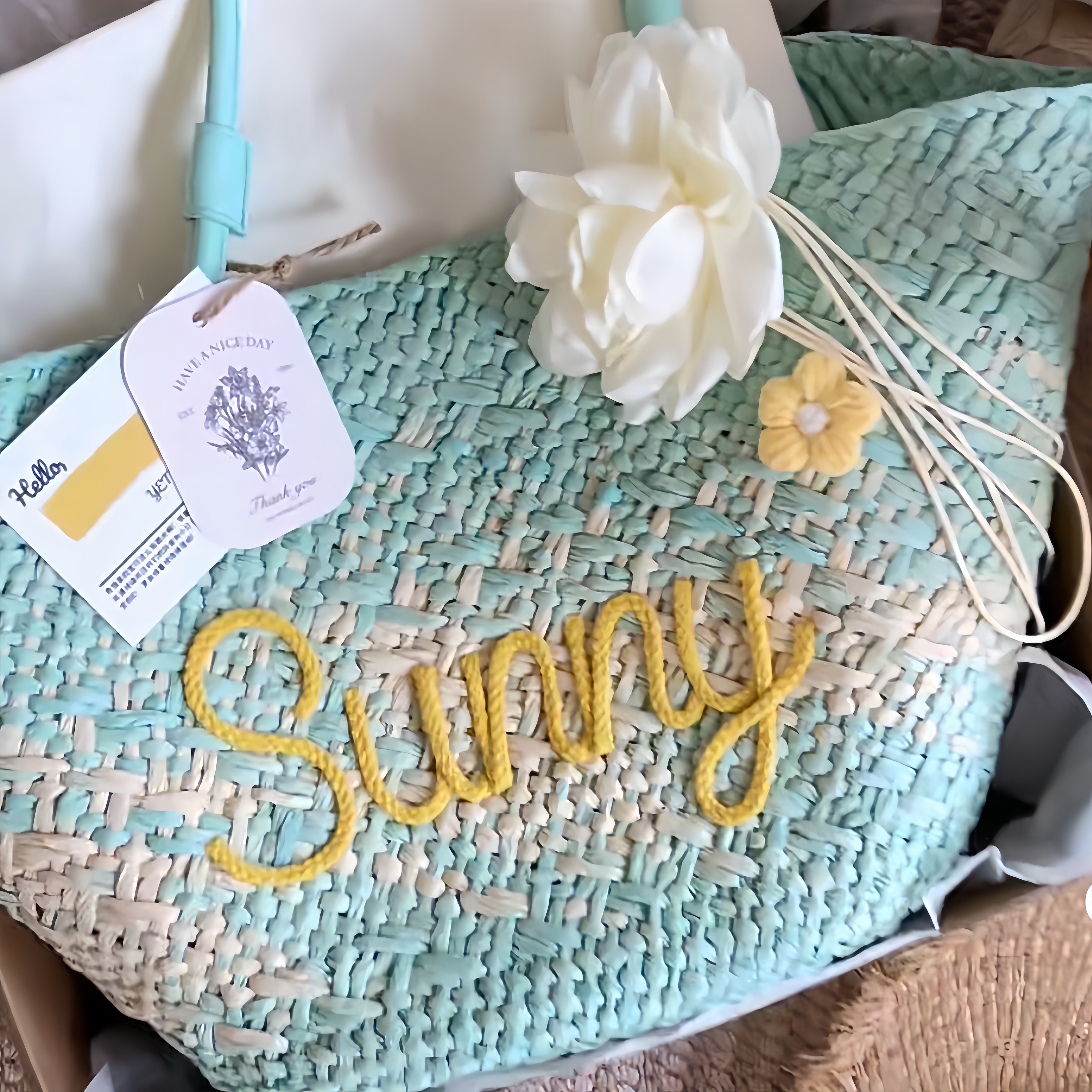 Handwoven Mint Mambo Bag