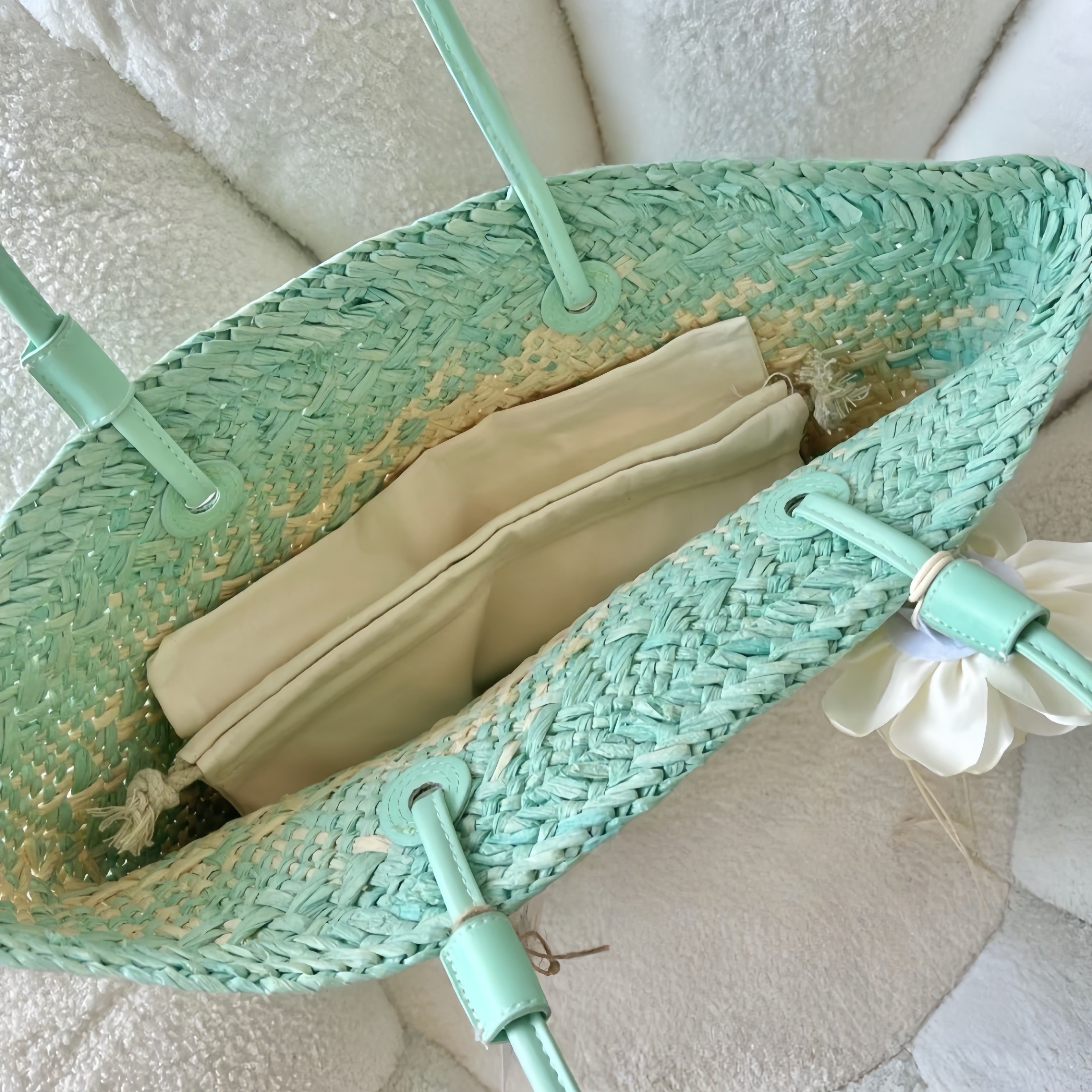Handwoven Mint Mambo Bag