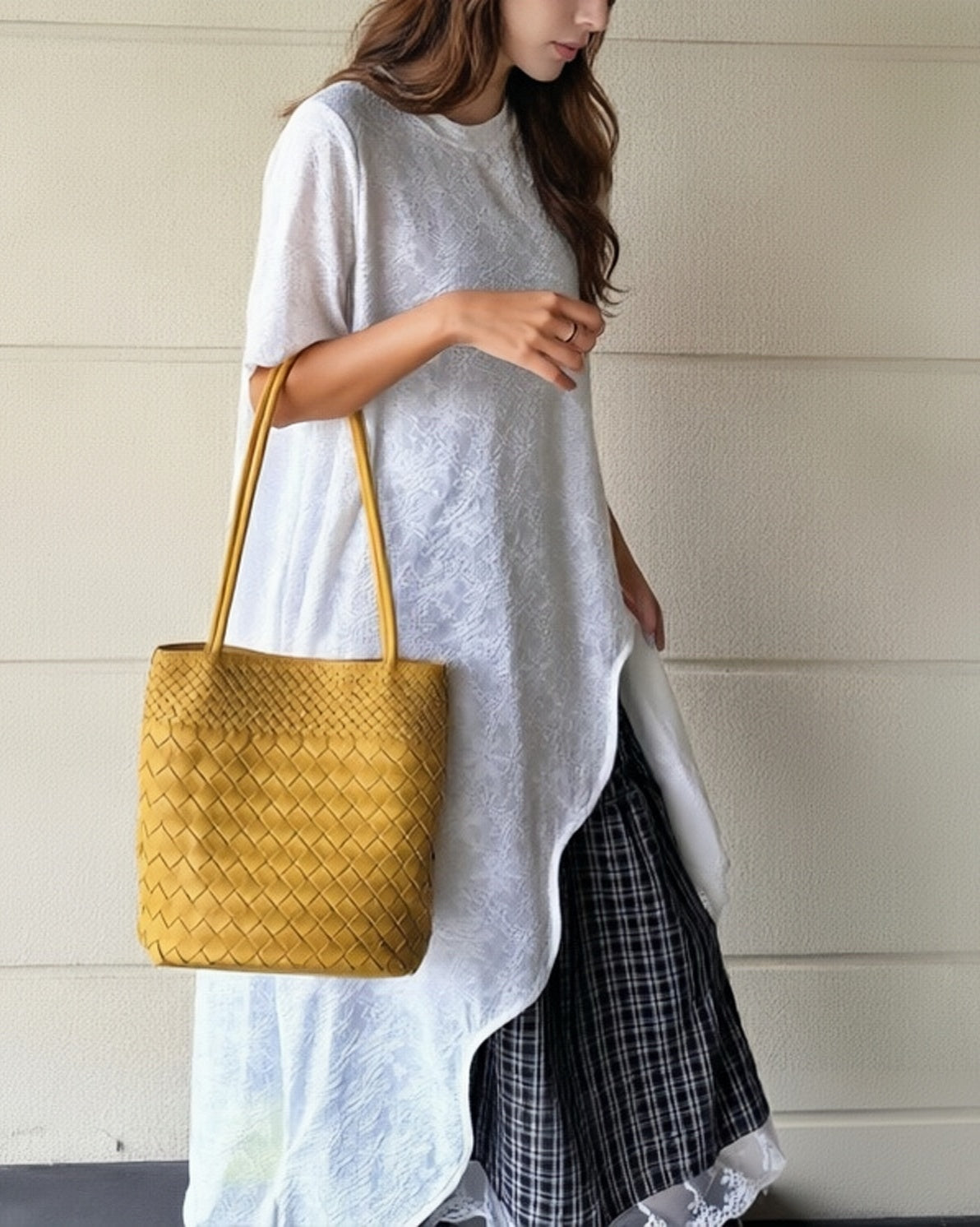 Mira Woven Bucket Bag