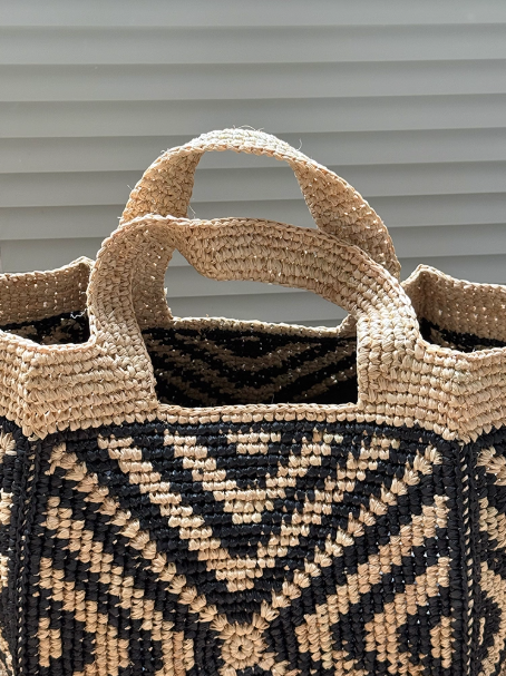 Black & White Geometry Mini Tote