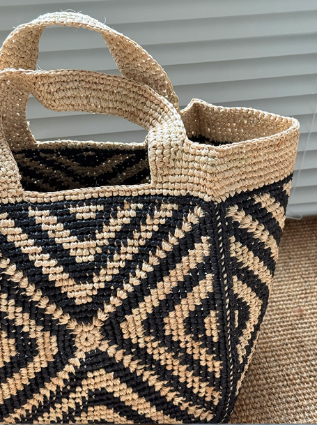 Black & White Geometry Mini Tote