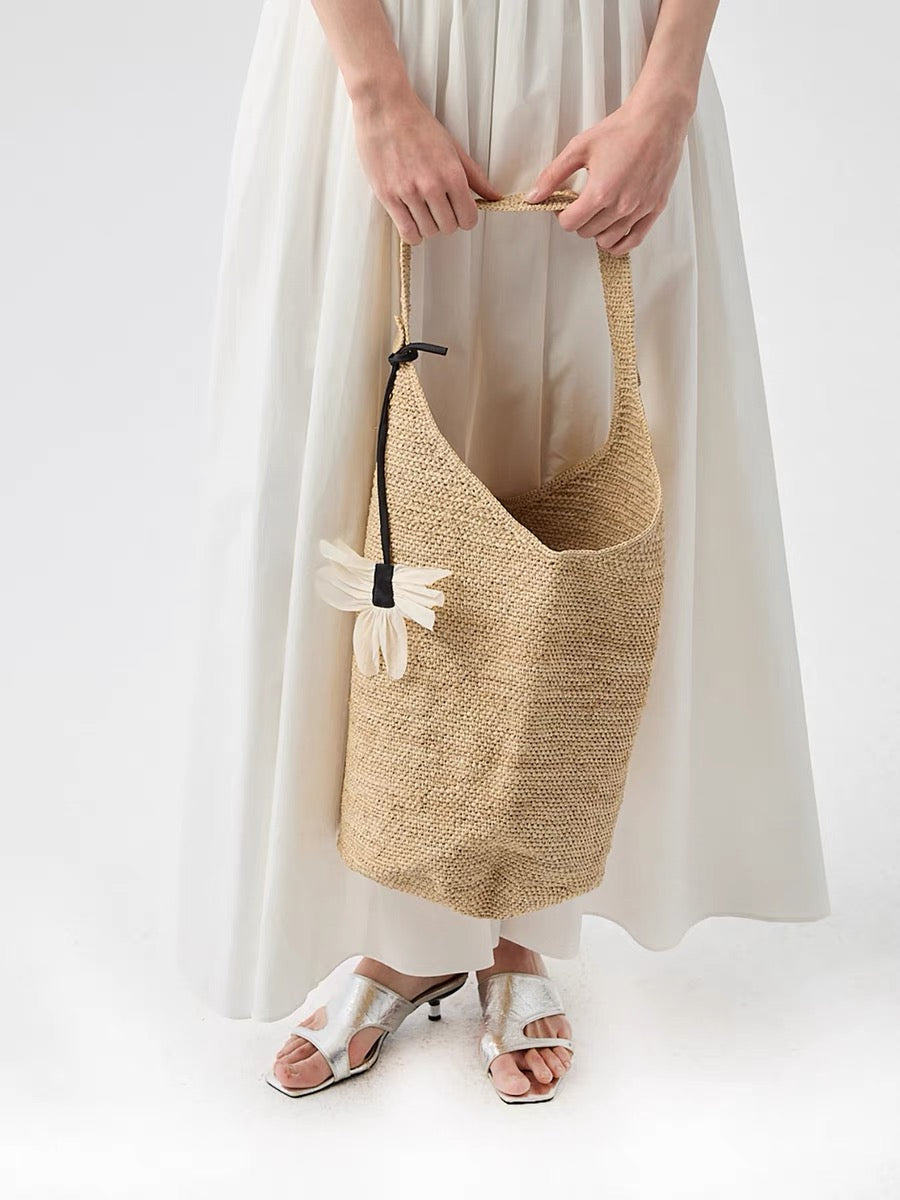 Chic Raffia Handwoven Tote Bag