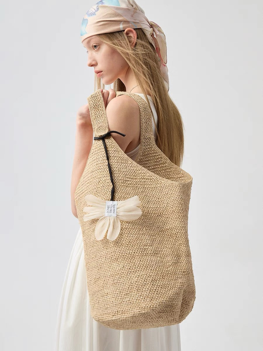Chic Raffia Handwoven Tote Bag