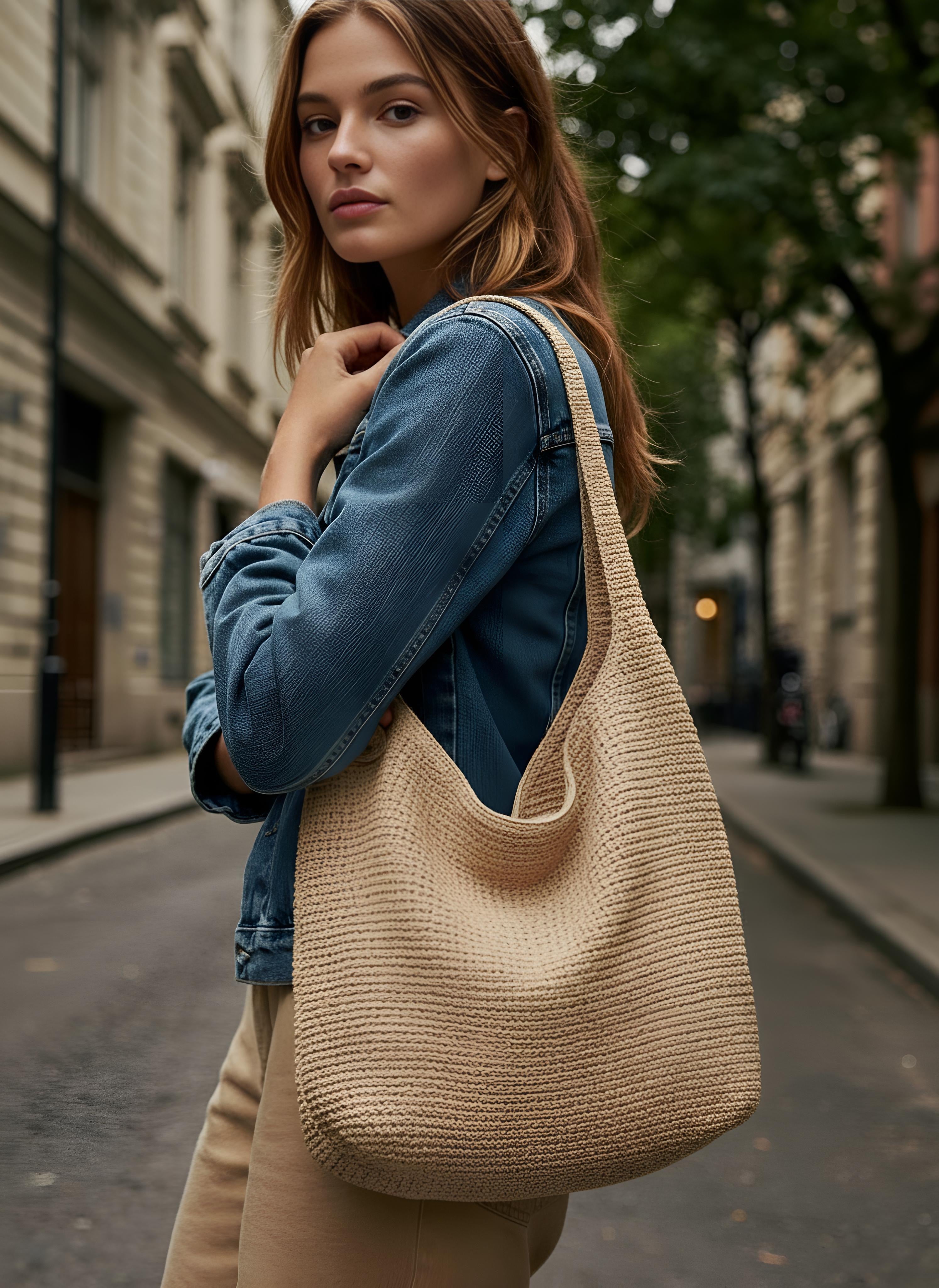 Handmade Raffia Bucket Bag