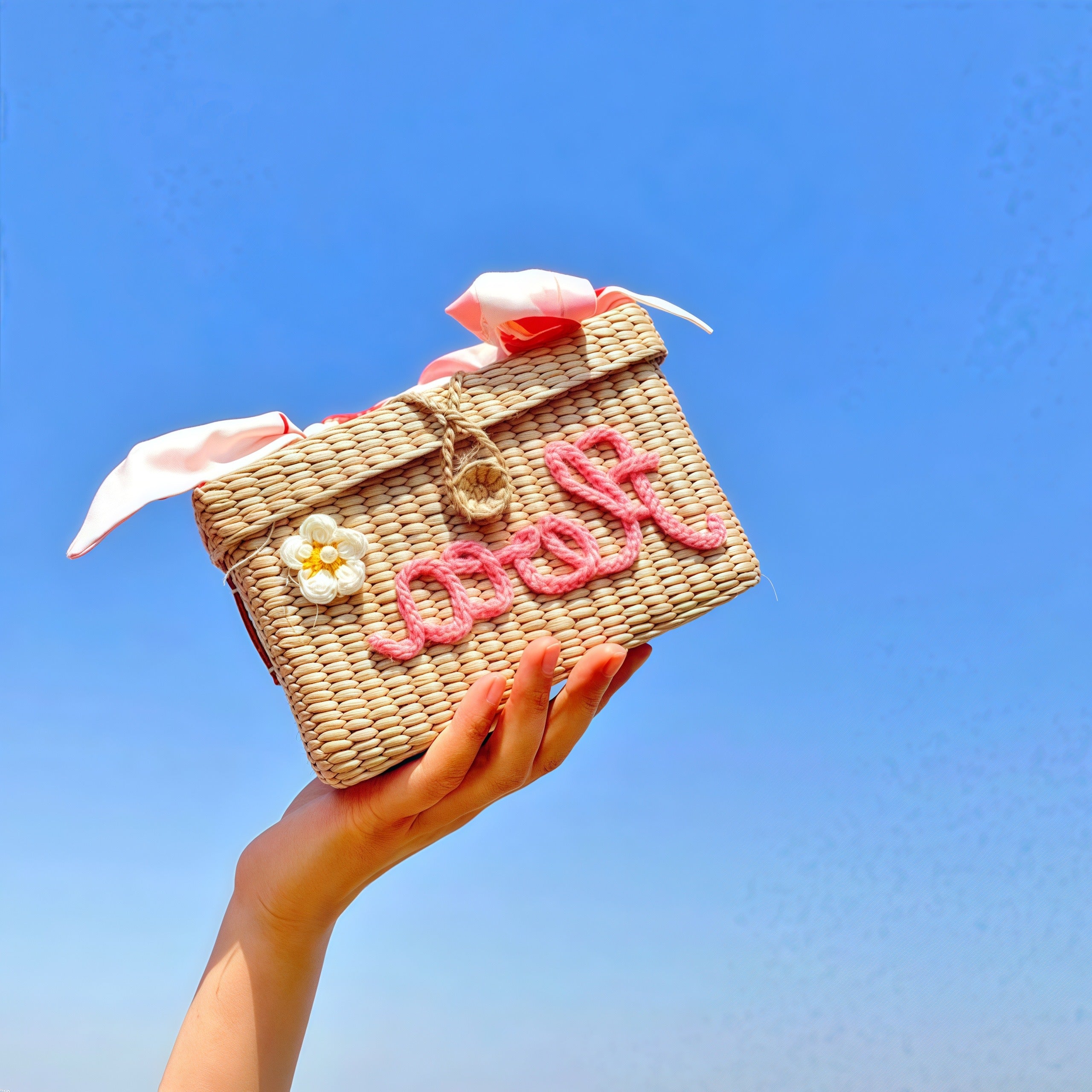 Handwoven Button Box Bag