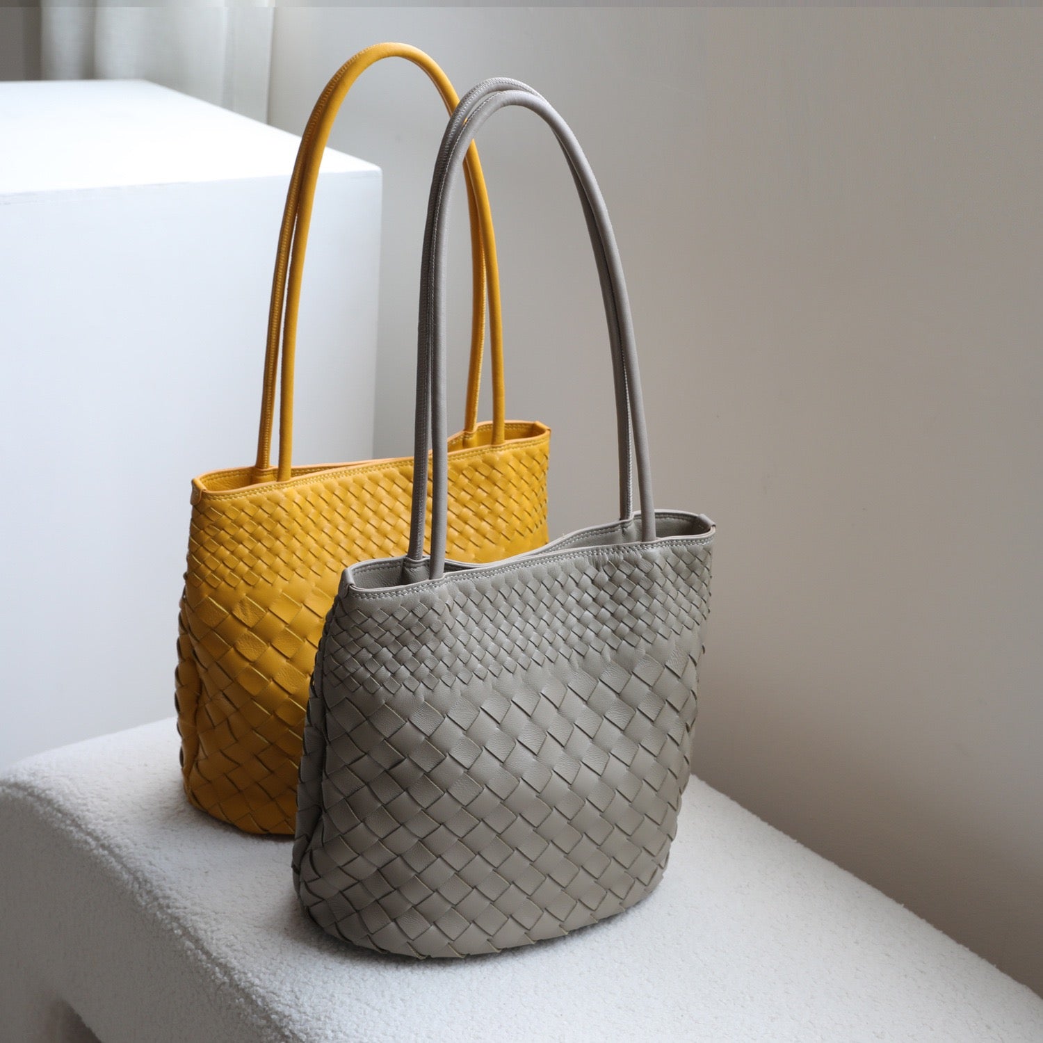 Mira Woven Bucket Bag
