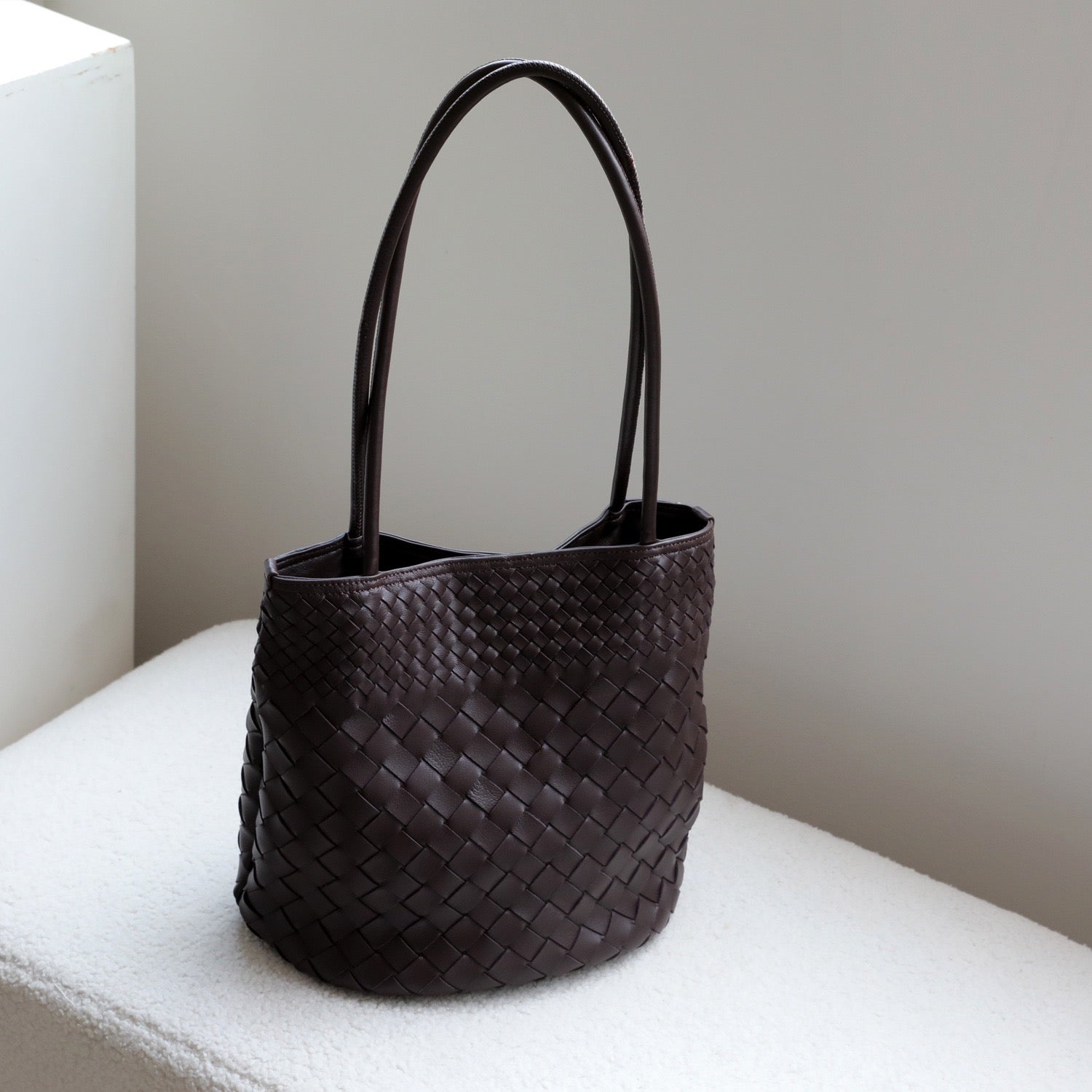 Mira Woven Bucket Bag