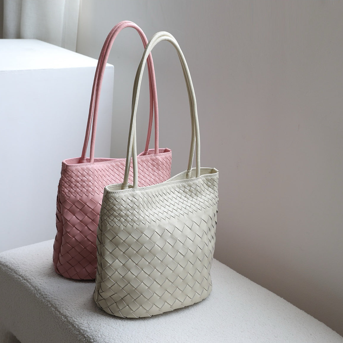 Mira Woven Bucket Bag