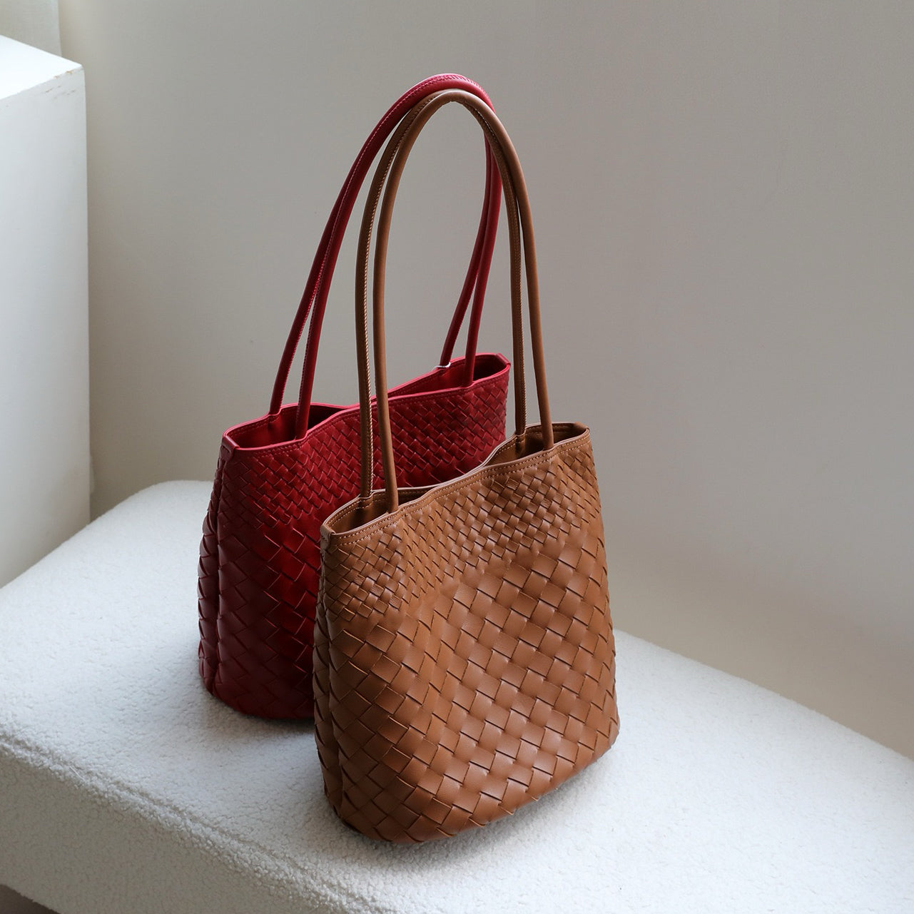 Mira Woven Bucket Bag