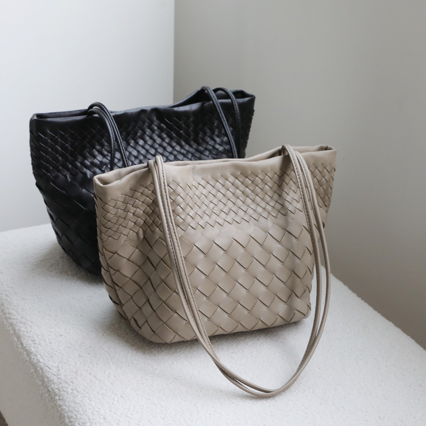 Mira Woven Bucket Bag