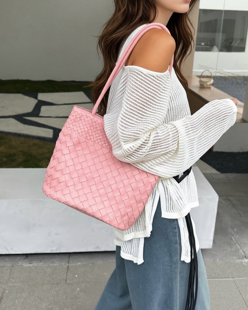Mira Woven Bucket Bag