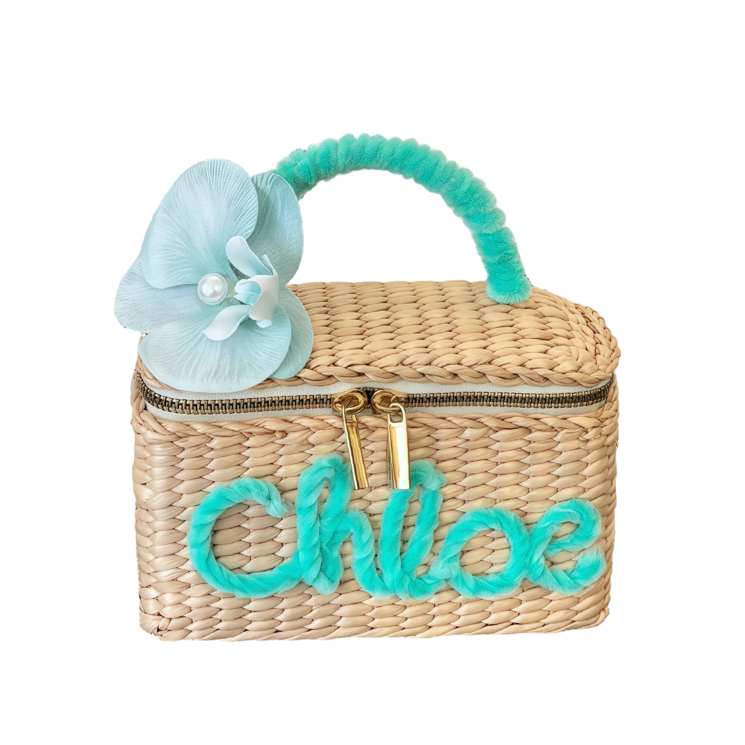 Handwoven Zipper Box Bag