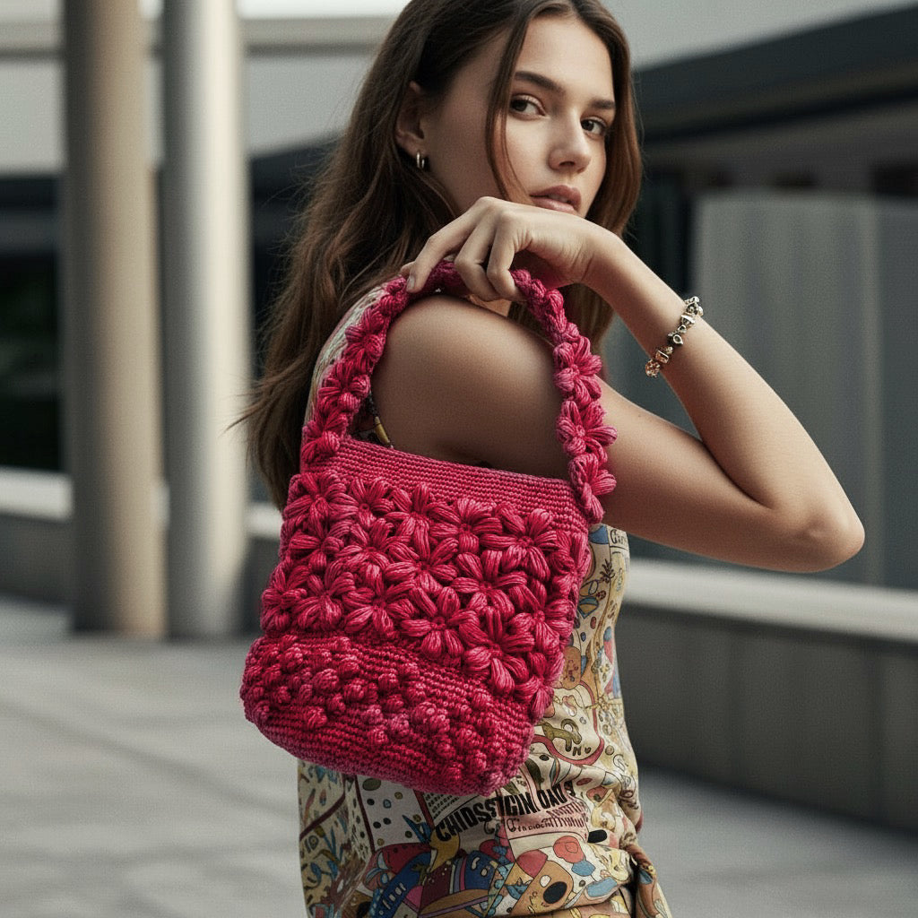 French Handmade Raffia Bucket Bag