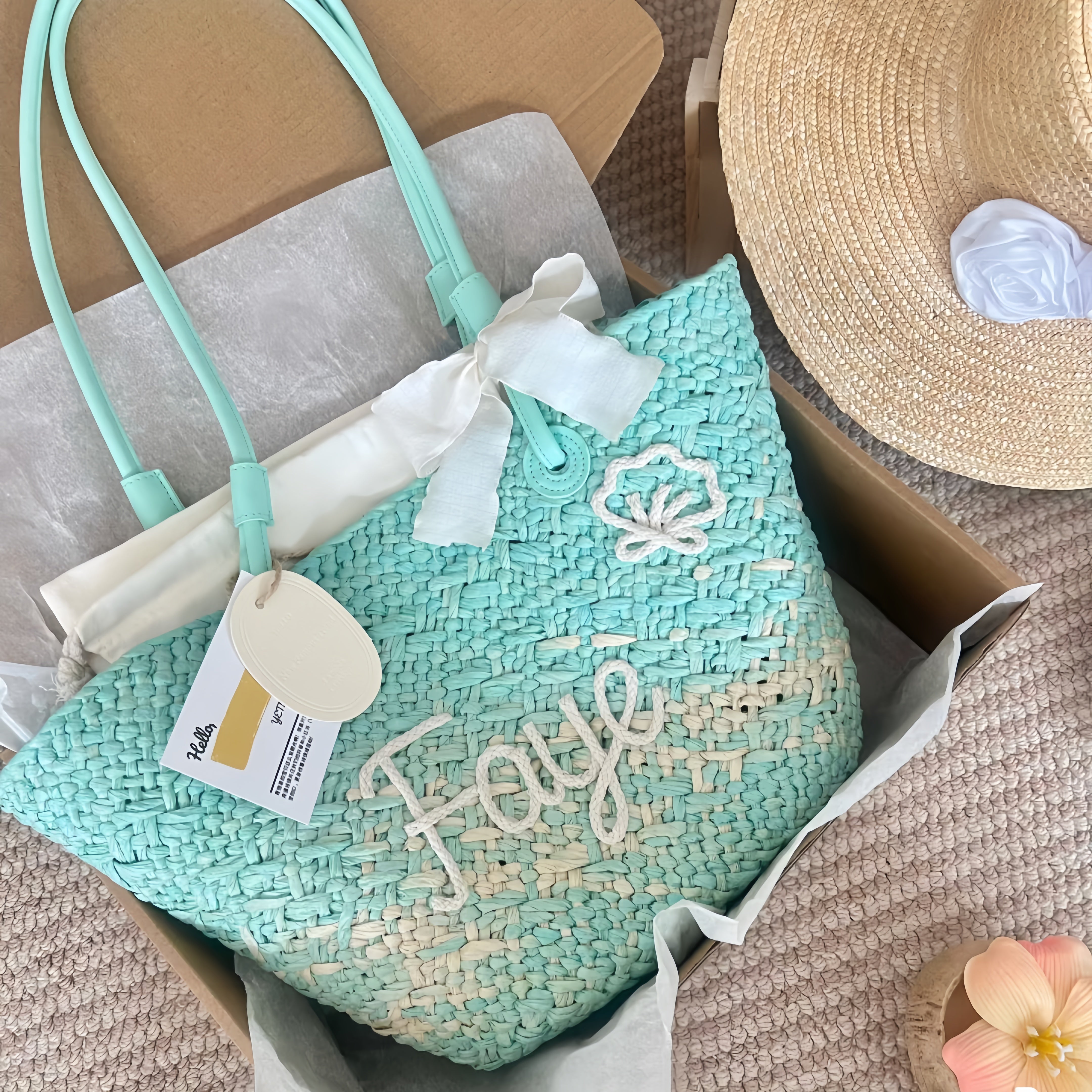 Handwoven Mint Mambo Bag