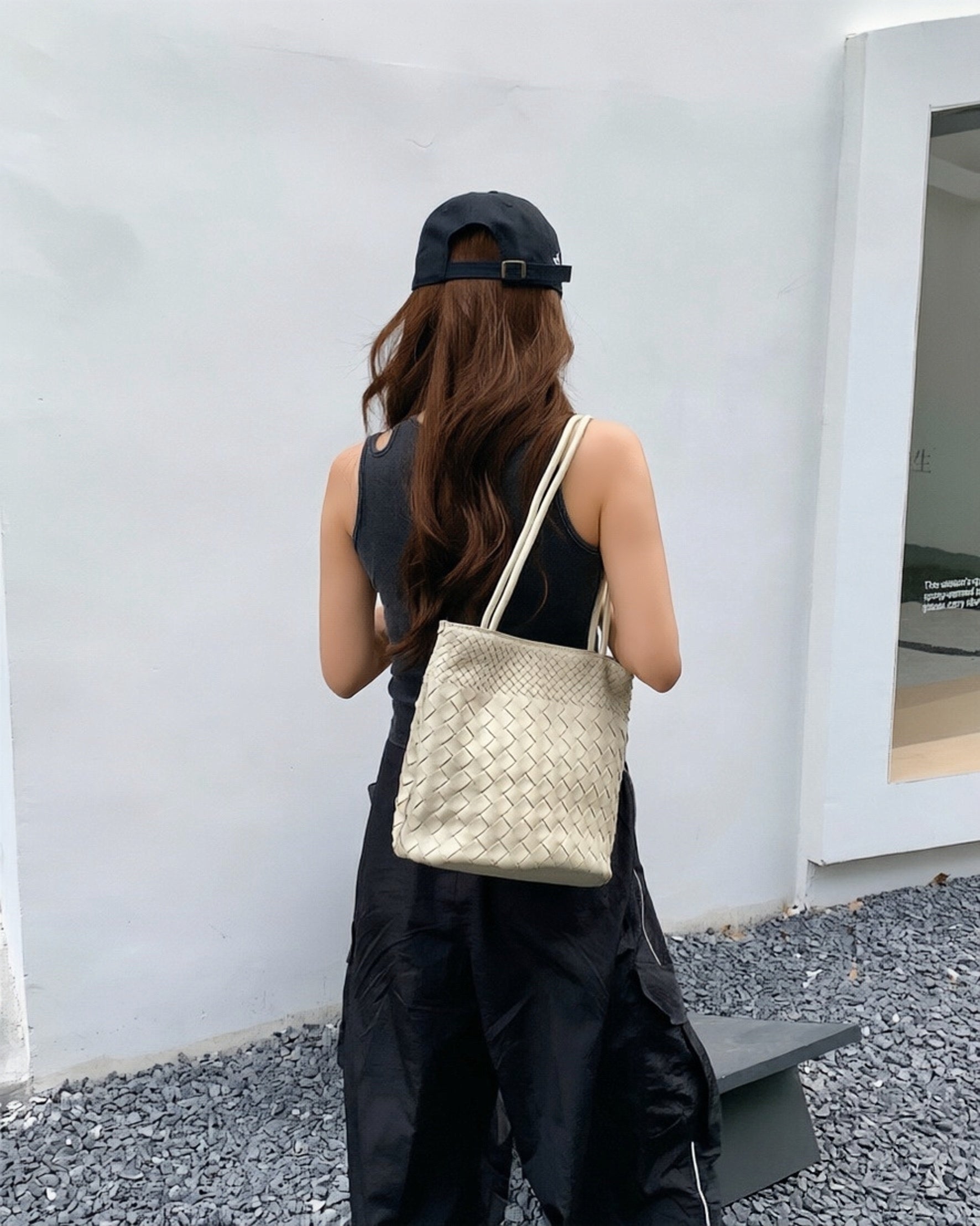 Mira Woven Bucket Bag