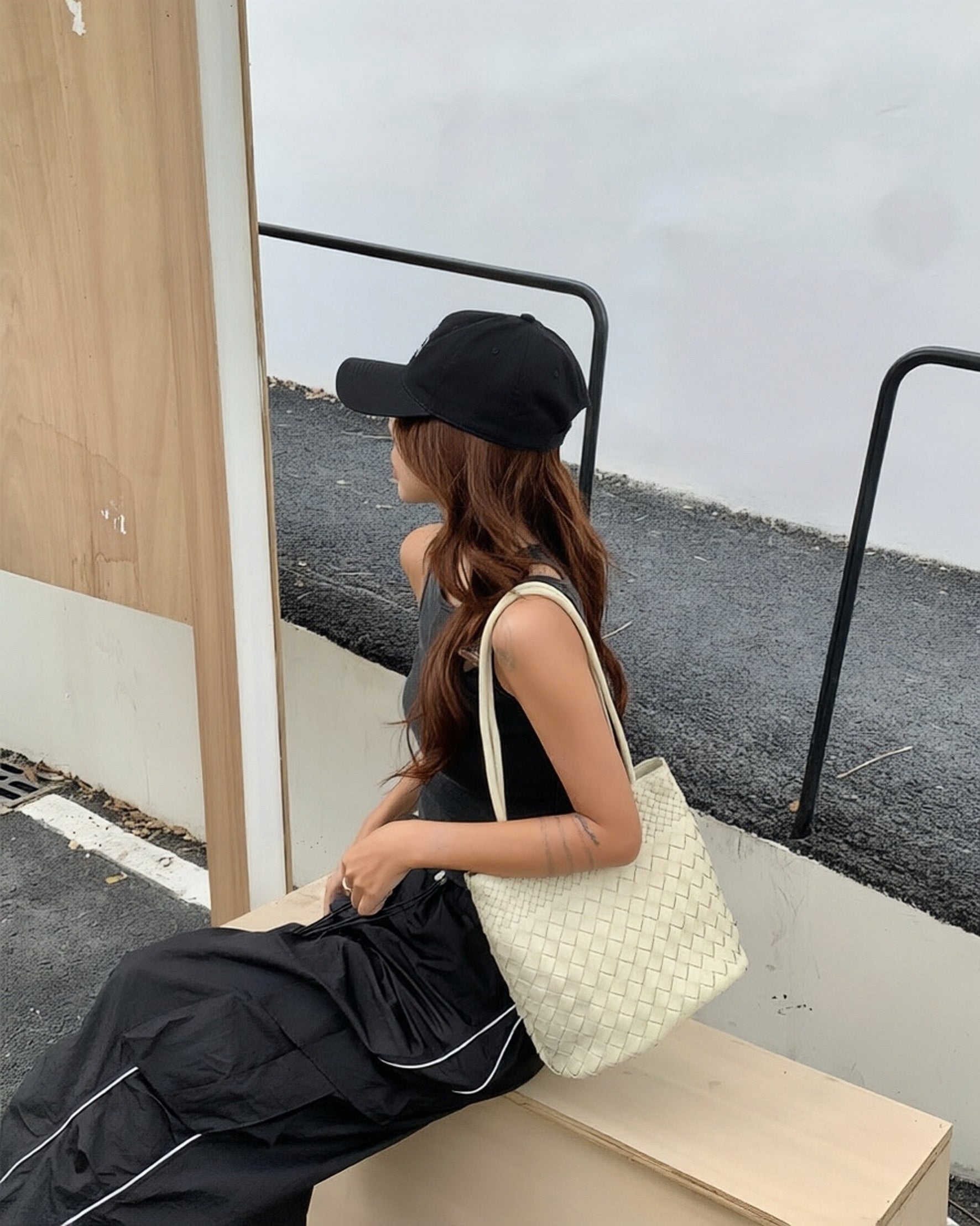 Mira Woven Bucket Bag